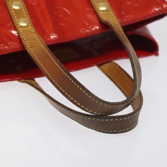 LOUIS VUITTON Monogram Vernis Reade PM Hand Bag Red Rouge M91088 - Picture 7 of 12